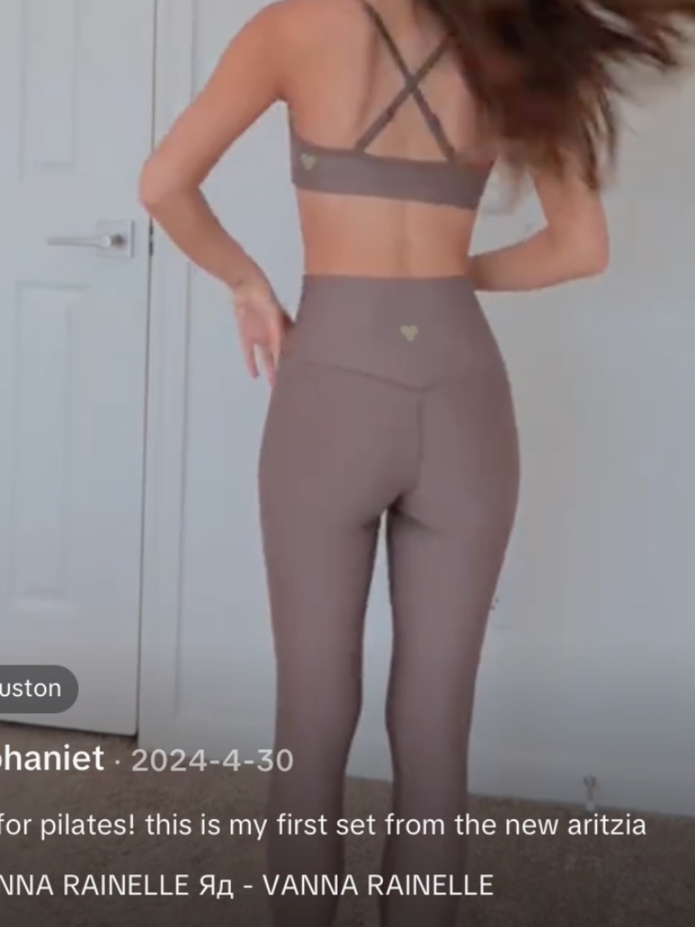 Aritzia High-Waisted Deep Taupe Purple Leggings – Size Small Workout Pant Yoga - Picture 3 of 13